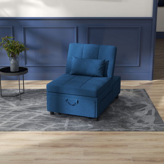 LuxeFold™ Sleeper Chair Blue