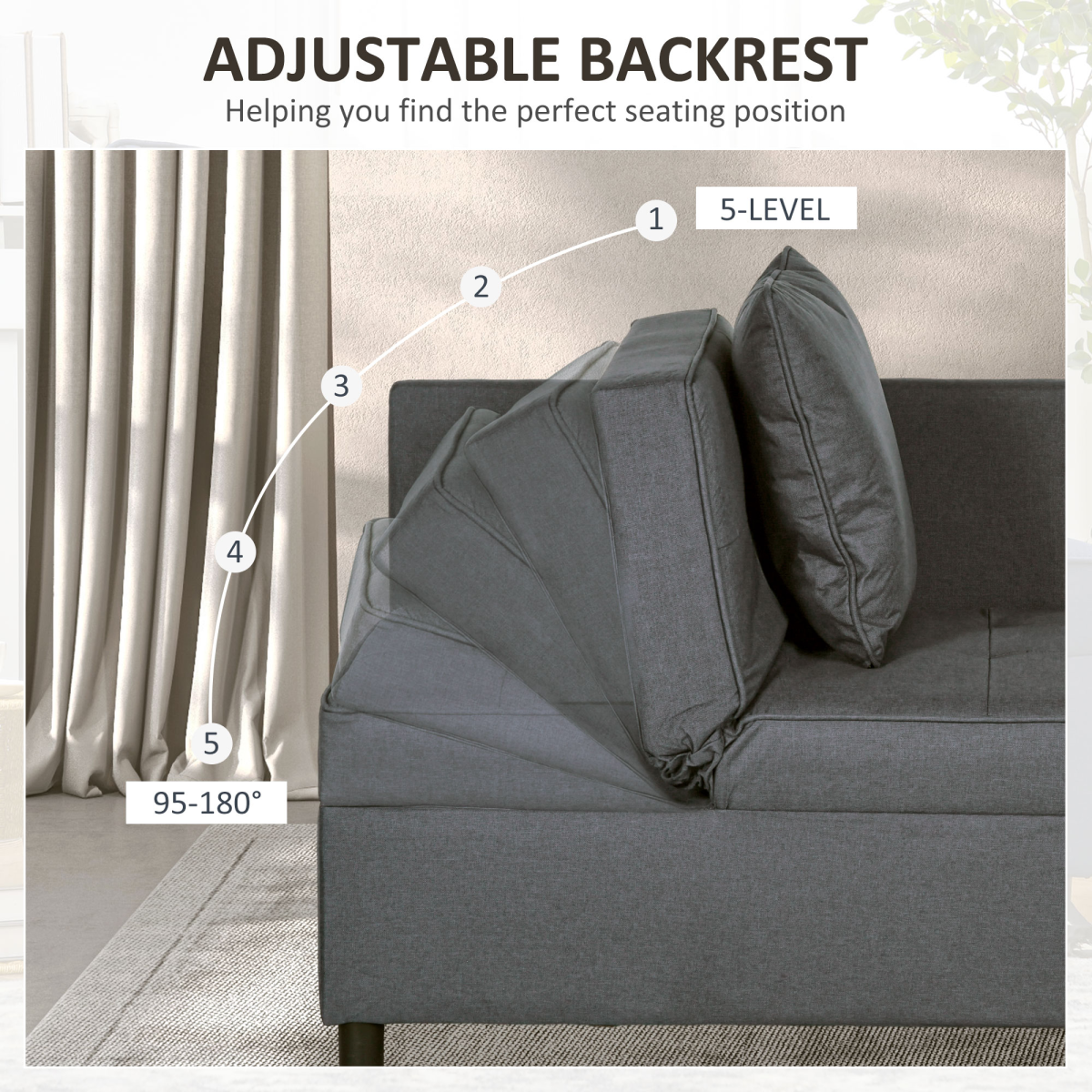LuxeFold™ Sleeper Chair Grey