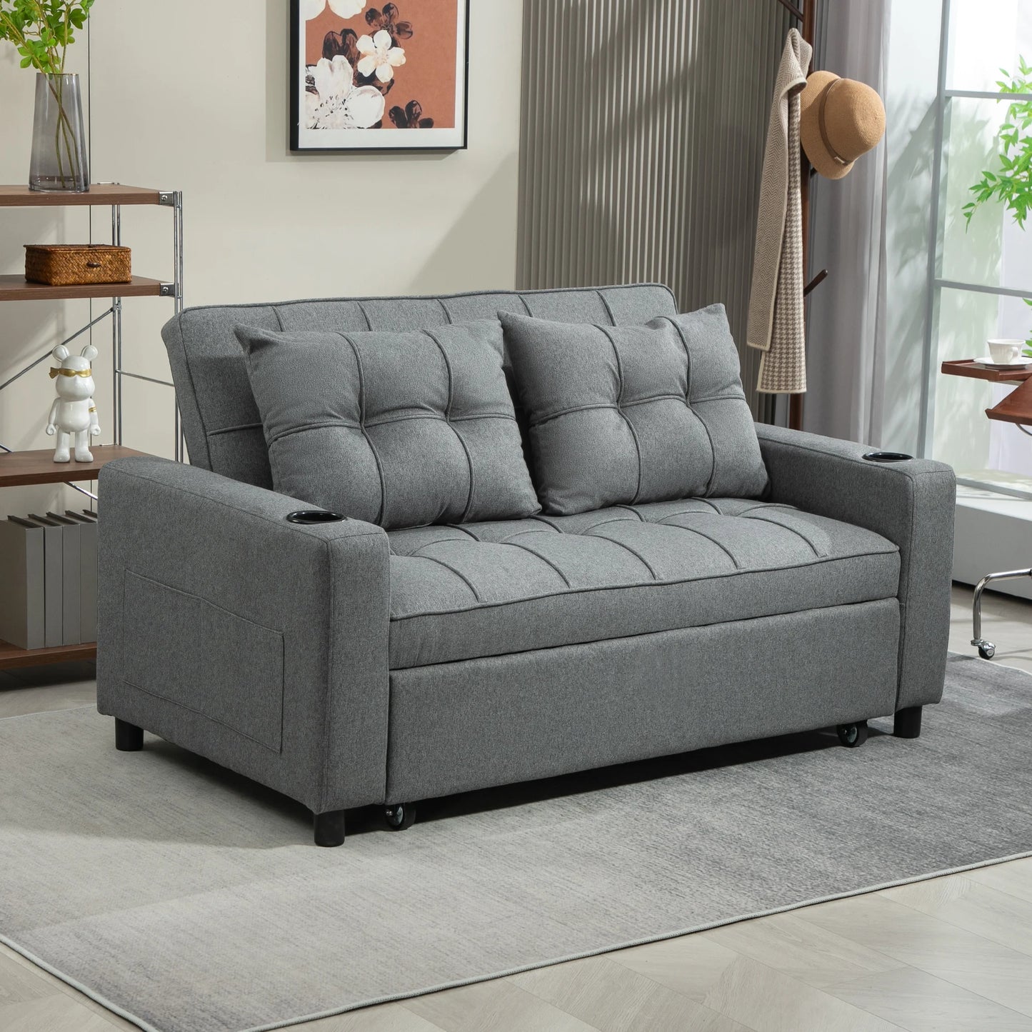 Luxury 2-Seater Pull Out Sofa Bed