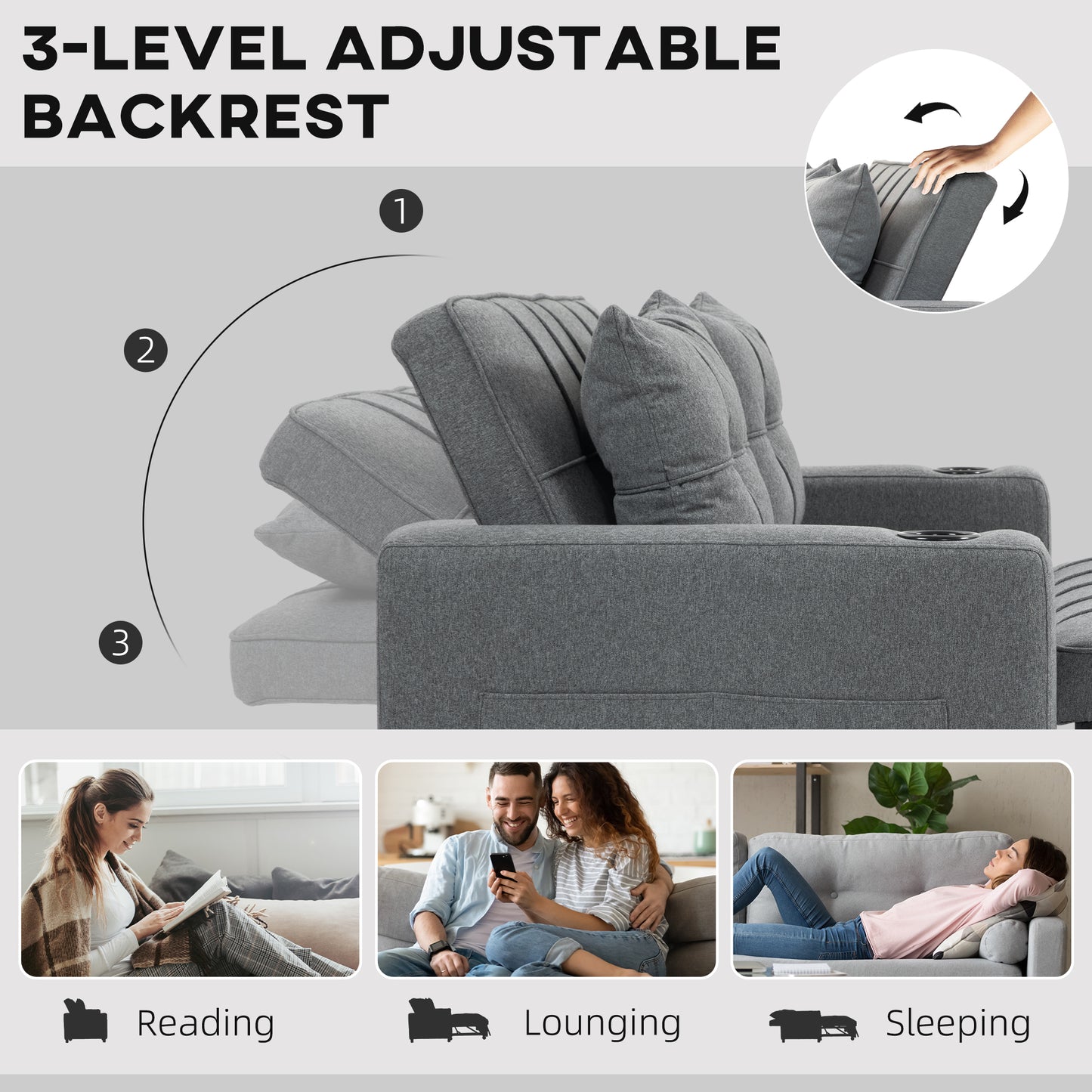 Luxury 2-Seater Pull Out Sofa Bed