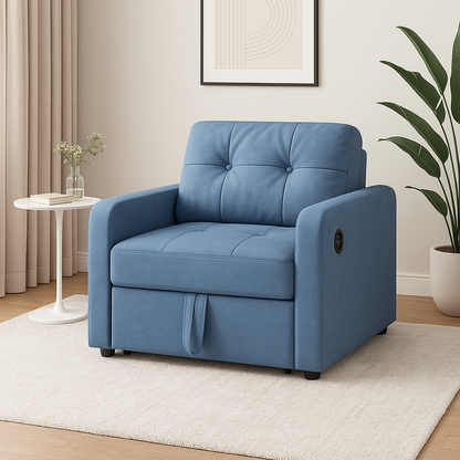 Luxury Single Pull Out Sofa Bed (with usb)