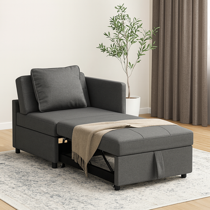 LuxeFold™ Sleeper Chair Grey