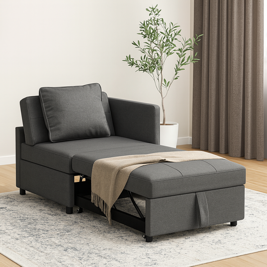 LuxeFold™ Sleeper Chair Grey