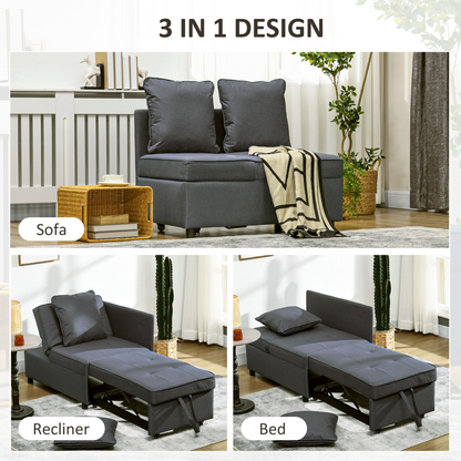 LuxeFold™ Sleeper Chair Grey
