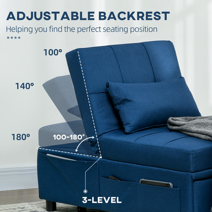 LuxeFold™ Sleeper Chair Blue