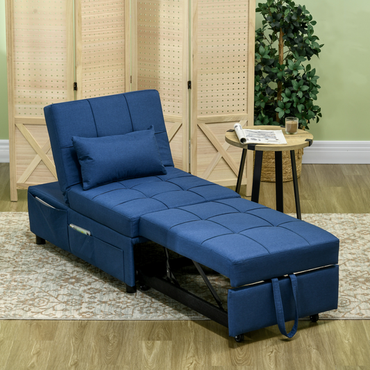 LuxeFold™ Sleeper Chair Blue