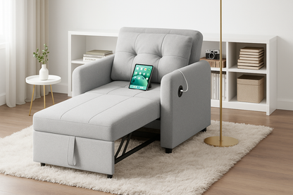 Luxury Single Pull Out Sofa Bed (with usb)