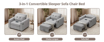 Luxury Single Pull Out Sofa Bed (with usb)
