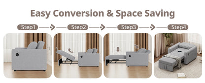 Luxury Single Pull Out Sofa Bed (with usb)